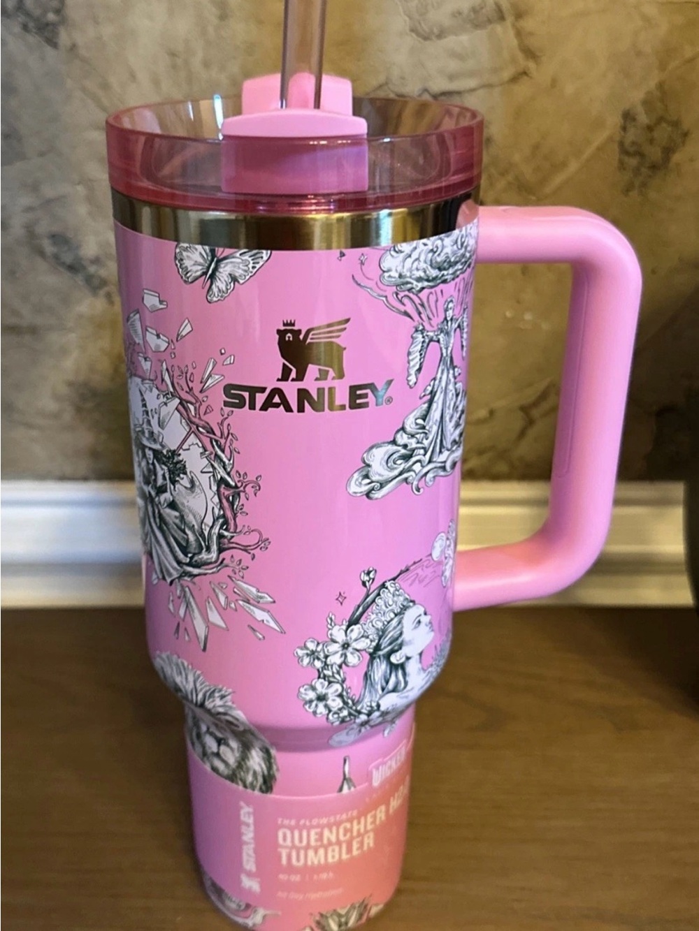 NEW Stanley x Wicked For Good 40oz Quencher Tumbler H2.0 Ozian Reprise Pink NWT